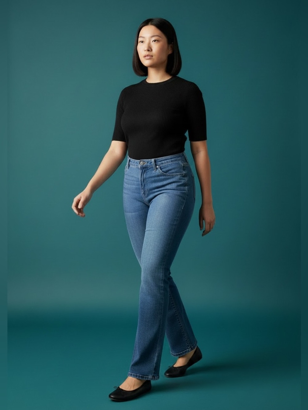 Buffalo David Bitton Mid Blue Flare Jeans